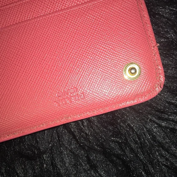 Prada Pink Saffiano Leather Wallet - Picture 6 of 9